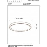 Plafon LED Nuria Czarny | Nowoczesne Lampy Lucide