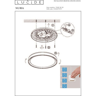 Plafon LED Nuria Czarny | Nowoczesne Lampy Lucide