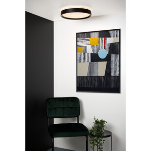 Plafon LED Nuria Czarny 40cm | Nowoczesne Lampy Lucide