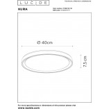 Plafon LED Nuria Czarny 40cm | Nowoczesne Lampy Lucide