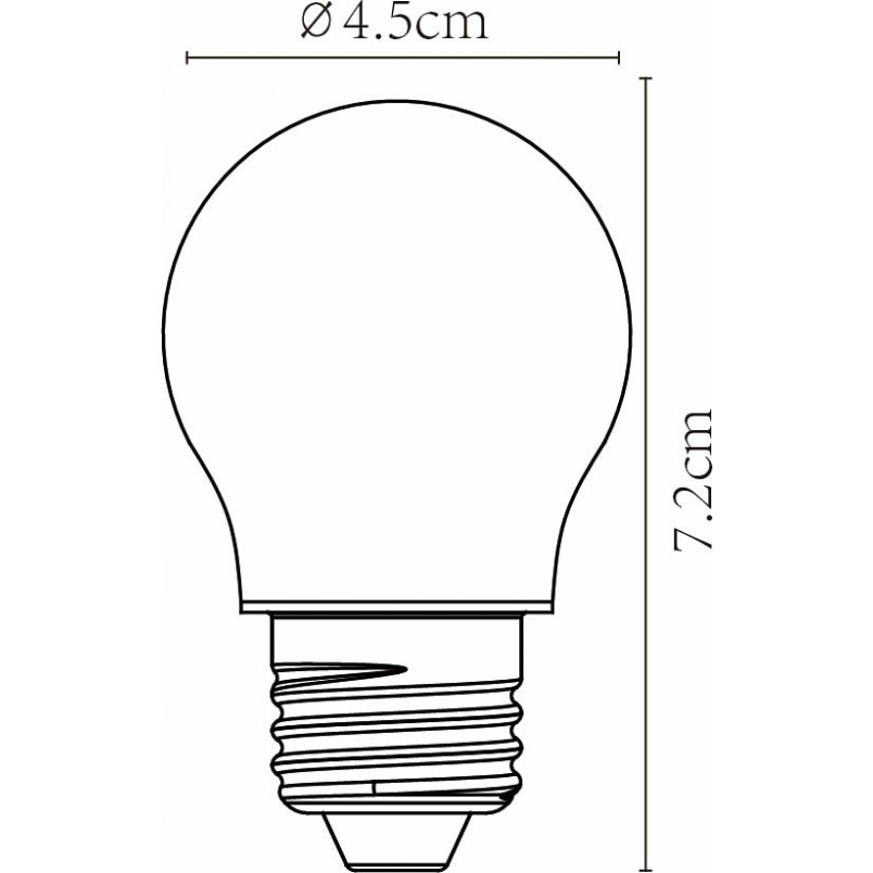 Żarówka Lucide G45 Filament E27 - Ściemniana, Ciepłe Światło