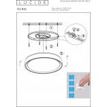 Plafon LED Okrągły Nuria Czarny 50cm | Lucide