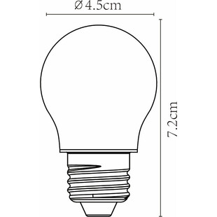 Żarówka dekoracyjna Lucide G45 Filament E27 - Ściemnialna | Kup Teraz