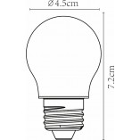 Żarówka dekoracyjna Lucide G45 Filament E27 - Ściemnialna | Kup Teraz