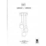 Lampa wisząca Sky Round 3x E27 złota | Markslojd