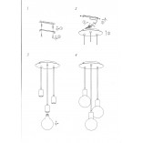 Lampa wisząca Sky Round 3x E27 złota | Markslojd