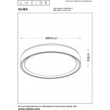 Plafon LED Nuria 50cm - Nowoczesne oświetlenie Lucide