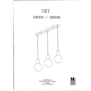 Lampa wisząca Sky Straight czarna | Markslojd - Oświetlenie