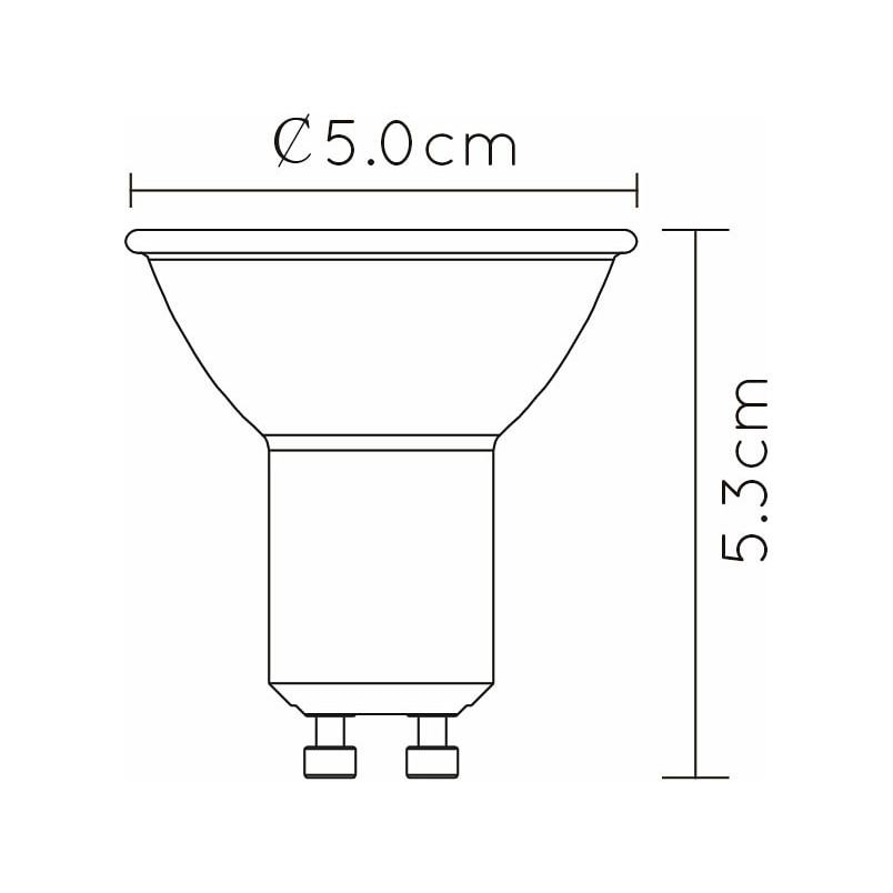 Żarówka LED GU10 5W Czarna - Ściemnialna Lucide | Sklep