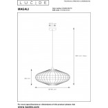 Lampa wisząca rattanowa boho Magali | Lucide - Odkryj naturalny styl
