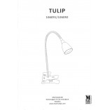 Lampka Klips Tulip LED Czarna Markslojd - Skandynawski Design