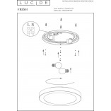 Plafon Fresh 35cm Lucide - Srebrny, E27 | Sklep z Lampami
