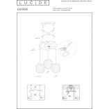 Lampa Wisząca Gosse | Biało-Mosiężna, 3xE27 | Lucide