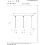 Lampa wisząca Fix Multiple III czarna - Lucide | Sklep z lampami