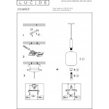 Lampa wisząca Joanet Lucide | Szkło dymione, E27 | Kup online