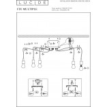 Lampa wisząca Fix Multiple V czarna | Lucide - Loftowa