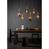 Lampa wisząca Joanet - 6 punktów, szkło dymione | Lucide