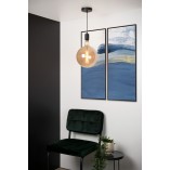 Lampa wisząca Jova - czarna, szklana, E27 | Lucide
