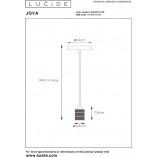 Lampa wisząca Jova - czarna, szklana, E27 | Lucide