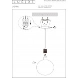 Lampa wisząca Jova - czarna, szklana, E27 | Lucide