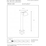 Słupek ogrodowy Dingo 70cm Czarny | Lucide - Lampa LED