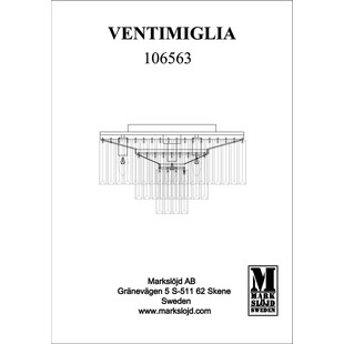 Plafon kryształowy Ventimiglia | Markslojd - Luksus i Elegancja