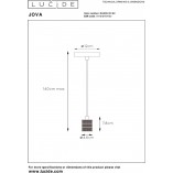 Lampa wisząca mosiężna Jova Lucide - E27, styl retro