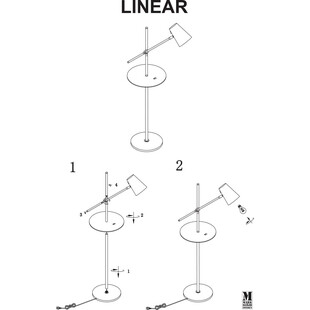 Lampa podłogowa Linear czarna z półką i USB - Markslojd