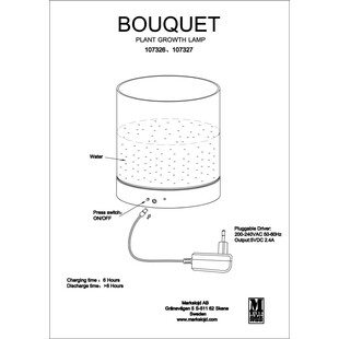 Lampa stołowa szklana Bouquet Markslojd | Elegancki design