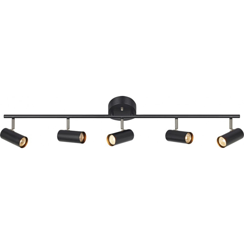 Lampa sufitowa Barcelona V czarna | 5 Reflektorów Markslojd