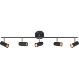 Lampa sufitowa Barcelona V czarna | 5 Reflektorów Markslojd