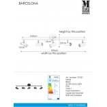 Lampa sufitowa Barcelona V czarna | 5 Reflektorów Markslojd