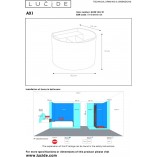 Kinkiet Łazienkowy Axi Round LED Biały | Lucide