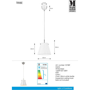 Lampa wisząca Tribe biała Markslojd | Nowoczesny design