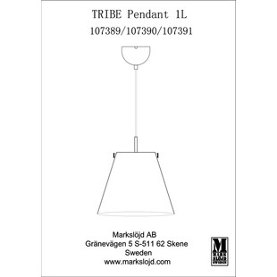 Lampa wisząca Tribe biała Markslojd | Nowoczesny design