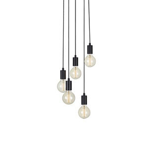 Lampa wisząca Sky V Markslojd | Industrialna, 5 punktów, Czarna