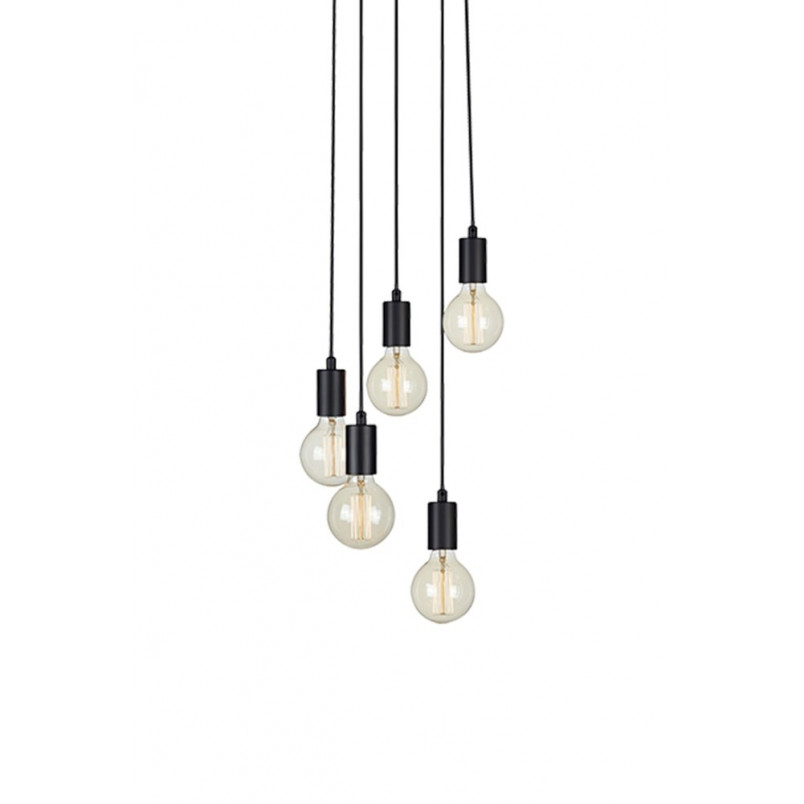 Lampa wisząca Sky V Markslojd | Industrialna, 5 punktów, Czarna