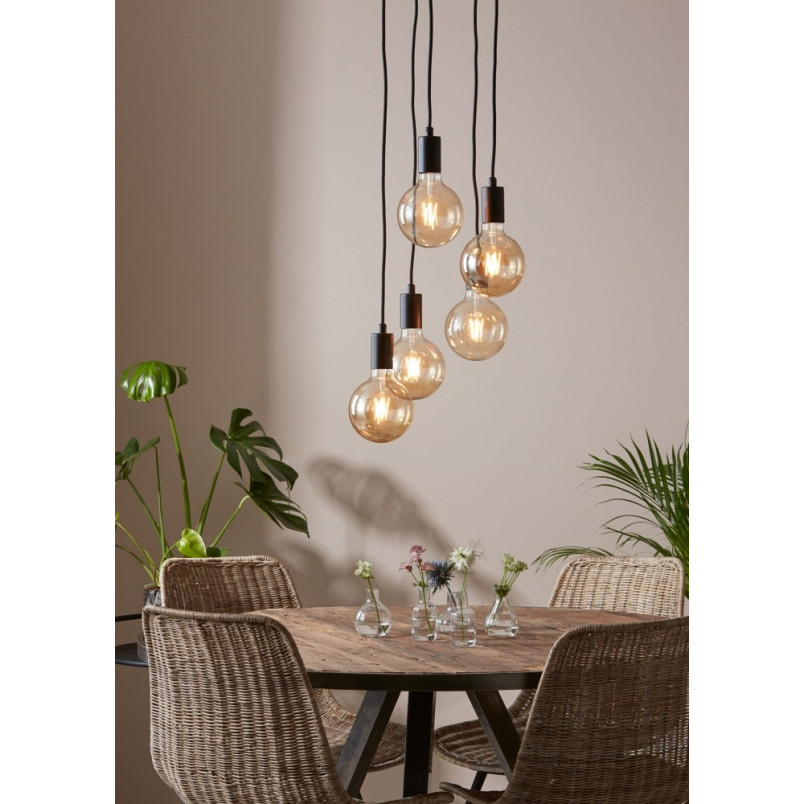 Lampa wisząca Sky V Markslojd | Industrialna, 5 punktów, Czarna