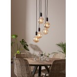 Lampa wisząca Sky V Markslojd | Industrialna, 5 punktów, Czarna
