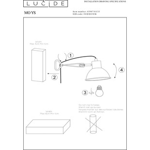 Lampa biurkowa klips Moys zielono-czarna Lucide | Retro Loft
