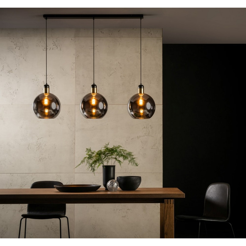 Lampa wisząca Julius Lucide - 3 szkła dymione | Sklep z lampami