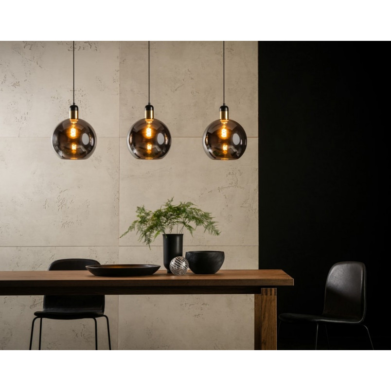 Lampa wisząca Julius Lucide - 3 szkła dymione | Sklep z lampami