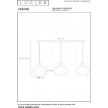 Lampa wisząca Julius Lucide - 3 szkła dymione | Sklep z lampami