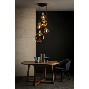 Lampa wisząca Julius V - Lucide | Szkło dymione, 5 kloszy