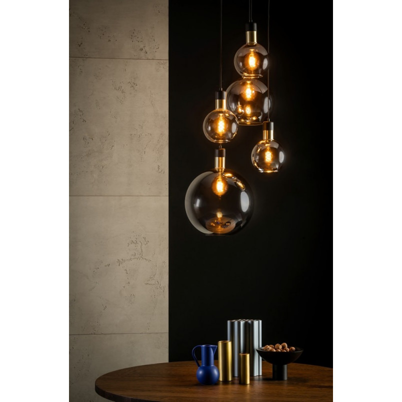 Lampa wisząca Julius V - Lucide | Szkło dymione, 5 kloszy