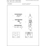 Lampa wisząca Julius V - Lucide | Szkło dymione, 5 kloszy