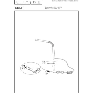 Lampa biurkowa LED Gilli czarna | Lucide - Nowoczesne oświetlenie
