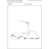Lampa biurkowa LED Gilli biała | Lucide - Nowoczesne oświetlenie