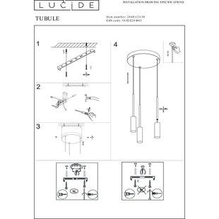 Lampa wisząca Tubule LED Lucide | Minimalistyczny design