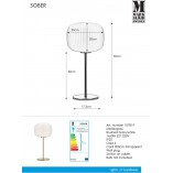 Lampa stołowa glamour Sober | Markslojd - Mosiądz, Szkło